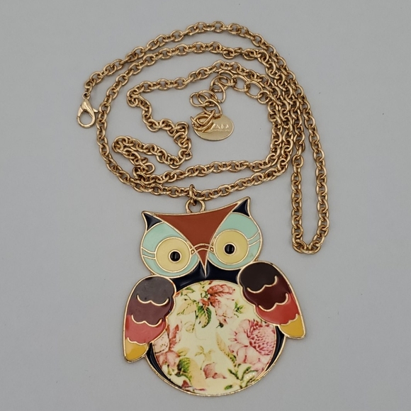 💖HP💖 ZAD Colorful Owl Necklace - Picture 2 of 9